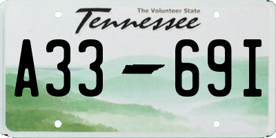 TN license plate A3369I