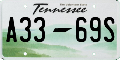 TN license plate A3369S