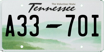 TN license plate A3370I
