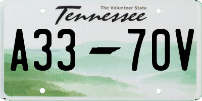TN license plate A3370V