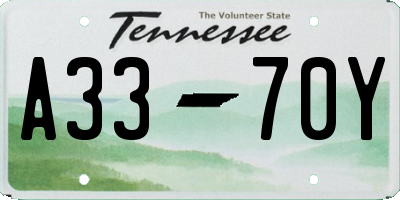 TN license plate A3370Y