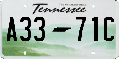 TN license plate A3371C