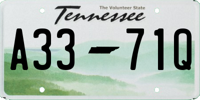 TN license plate A3371Q