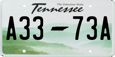 TN license plate A3373A
