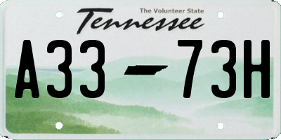 TN license plate A3373H