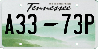 TN license plate A3373P