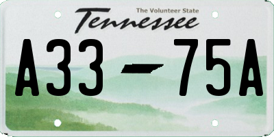 TN license plate A3375A
