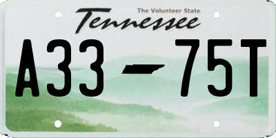 TN license plate A3375T