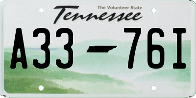 TN license plate A3376I