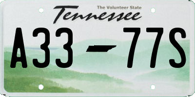 TN license plate A3377S