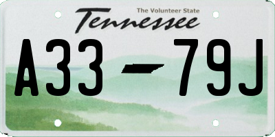 TN license plate A3379J