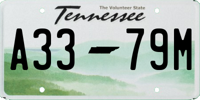 TN license plate A3379M