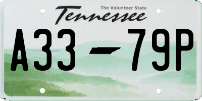 TN license plate A3379P