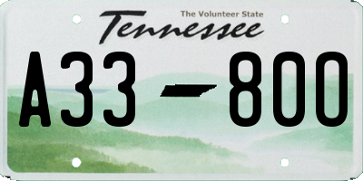 TN license plate A3380O