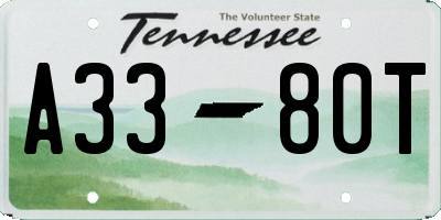 TN license plate A3380T