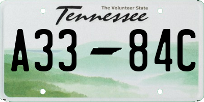TN license plate A3384C