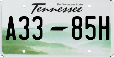 TN license plate A3385H