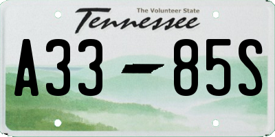 TN license plate A3385S
