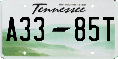 TN license plate A3385T