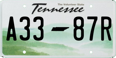 TN license plate A3387R