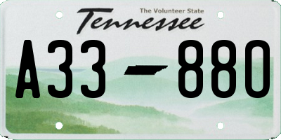 TN license plate A3388O