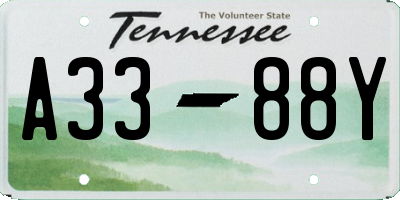 TN license plate A3388Y
