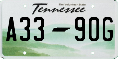 TN license plate A3390G