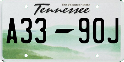 TN license plate A3390J