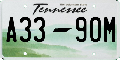 TN license plate A3390M