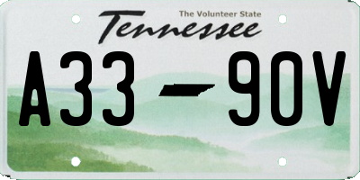 TN license plate A3390V