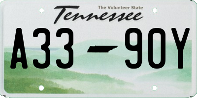 TN license plate A3390Y