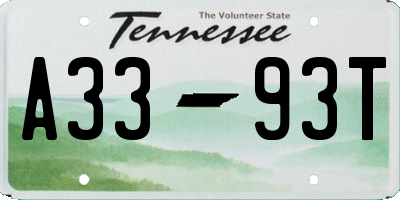 TN license plate A3393T