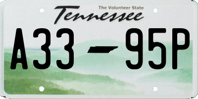 TN license plate A3395P