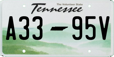 TN license plate A3395V