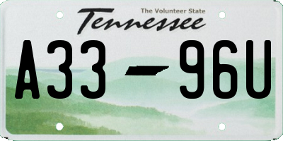 TN license plate A3396U