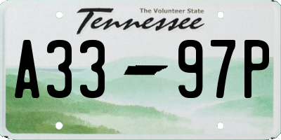 TN license plate A3397P
