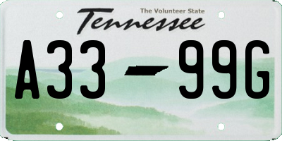 TN license plate A3399G