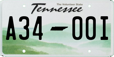 TN license plate A3400I
