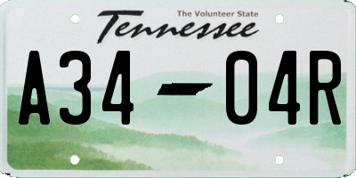 TN license plate A3404R