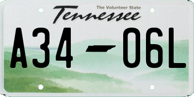 TN license plate A3406L