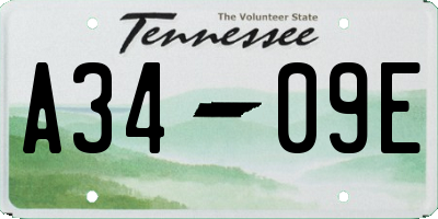 TN license plate A3409E