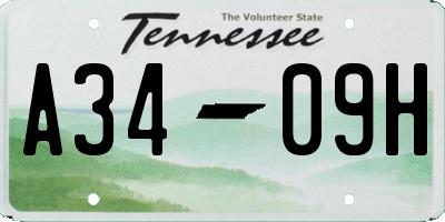 TN license plate A3409H