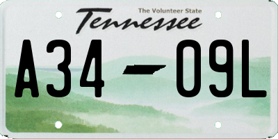 TN license plate A3409L