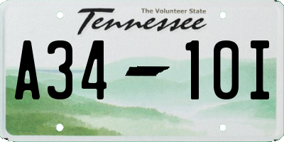 TN license plate A3410I