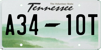 TN license plate A3410T