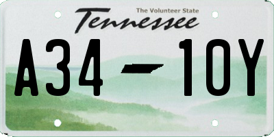 TN license plate A3410Y