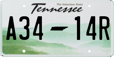 TN license plate A3414R