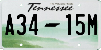 TN license plate A3415M