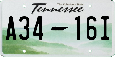 TN license plate A3416I
