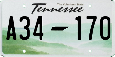 TN license plate A3417O